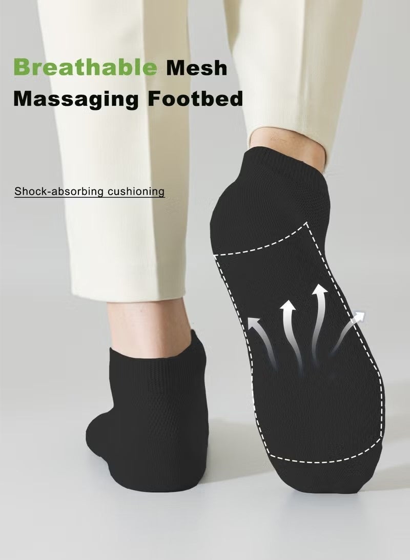 ماك جاباجز الرجال تنفس شبكة القطن الكاحل الجوارب - 5 أزواج ، خفيفة الوزن ومريحة للربع والصيف والخريف - Image 3